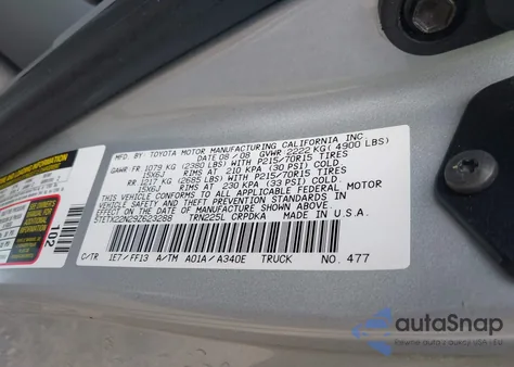 2009 Toyota Tacoma из США, поврежденный, VIN 5TETX22N29Z623288